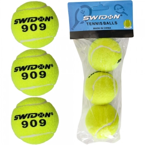 E29373 Мячи для большого тенниса Swidon 909 3 штуки в пакете Спортекс