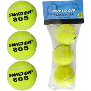 E29375 Мячи для большого тенниса Swidon 805 3 штуки в пакете Спортекс