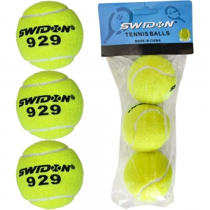 E29376 Мячи для большого тенниса Swidon 929 3 штуки в пакете Спортекс