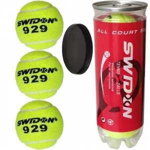 E29377 Мячи для большого тенниса Swidon 929 3 штуки в тубе Спортекс