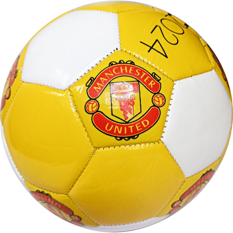 Мяч футбольный Man Utd, машинная сшивка желто/белый Дельта-фитнес E40759-4