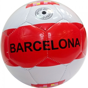 Мяч футбольный Barcelona, машинная сшивка красно/белый Спортекс E40770-2