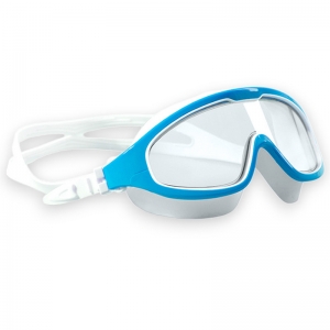 Очки полумаска для плавания взрослая силикон синий Спортекс E33161-5