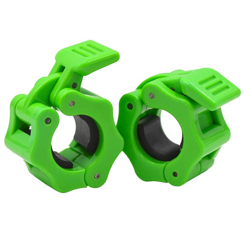 Замки для грифа пластик система LOCK-JAW PRO d 25 зеленый Дельта-фитнес E42119