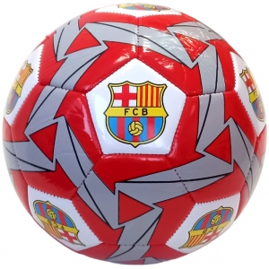 Мяч футбольный клубный Barcelona, машинная сшивка красно/белый Спортекс E41658-2