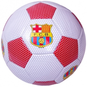 Мяч футбольный клубный Barcelona, машинная сшивка бело/красный Спортекс E41659-2
