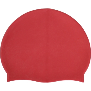 Шапочка для плавания силиконовая Взрослая красная Дельта-фитнес E42799