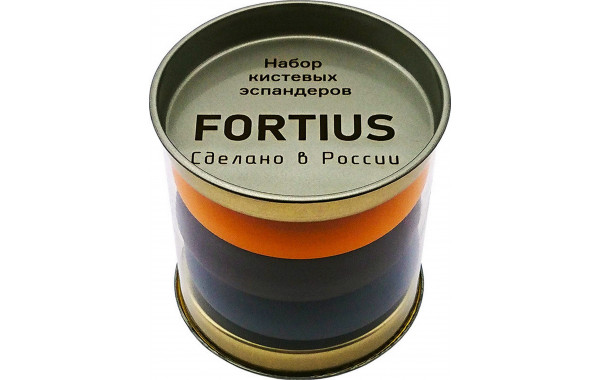 Эспандеры кистевые Fortius набор из 3-х шт., 40/50/60 кг. туба Дельта-фитнес