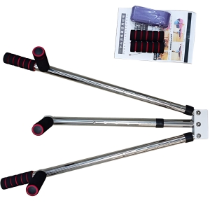 Складной Тренажёр для растяжки 6 уровней регулировки, ремень, грипсы Дельта-фитнес E43739