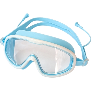 Очки полумаска для плавания юниорская силикон голубая Дельта-фитнес E43188-2