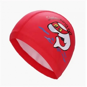 Шапочка для плавания детская Дельфин ПУ красная Дельта-фитнес E45353