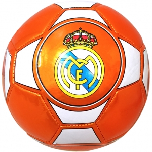 Мяч футбольный Real Madrid, клубный, 3-слоя PVC 2.3, 340 гр, машинная сшивка оранжевый Дельта-фитнес E43178-3