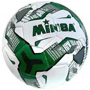 E43200 Мяч футбольный Minsa B5-9076 зеленый Дельта-фитнес