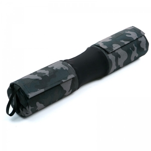 E45490 Накладка на штангу анатомическая с чехлами 10х43 см серый камуфляж Дельта-фитнес