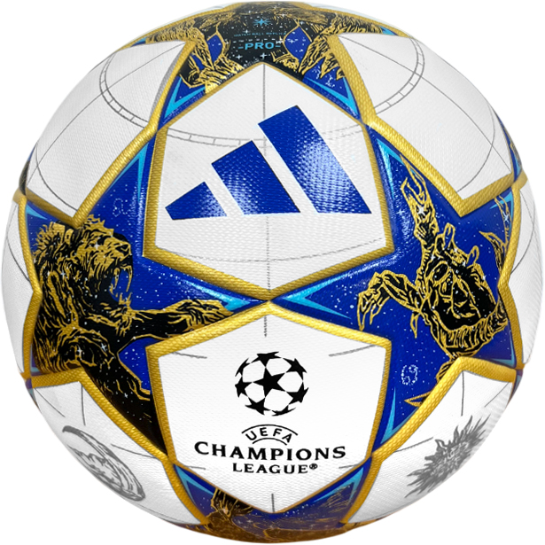 E46164 Мяч футбольный №5 League Champions UEFA 4-слоя, TPU 3.2, термосшивка, 415-425 гр Дельта-фитнес