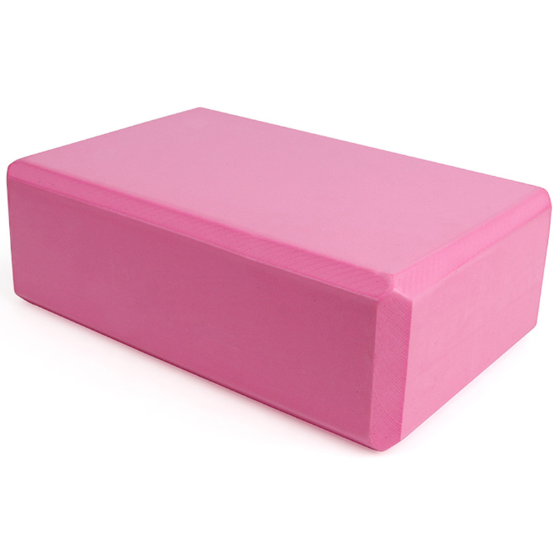 BE100-3 Йога блок полумягкий розовый 223х150х76мм., из вспененного ЭВА Дельта-фитнес