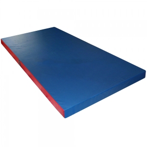 MG22-25-4 Мат гимнастический плотность 22 иск. кожа 2х1х0.08 красно-синий Дельта-фитнес