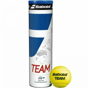 Мяч теннисный BABOLAT Team 4B,арт.502035, уп.4 шт,одобр.ITF,фетр,нат.резина,желтый