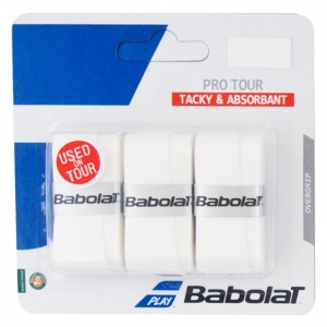 Овергрип BABOLAT Pro Tour X3, арт.653037-101, упак. по 3 шт, 0.6 мм, 115 см, белый