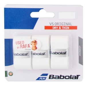 Овергрип BABOLAT VS Grip Original x3, 653040-101, упаковка по 3 штуки, 0.43 мм, 110 см, белый