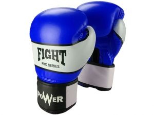 Перчатки боксёрские FIGHT PRO SERIES синие 10 унций PRO-F-С-10#