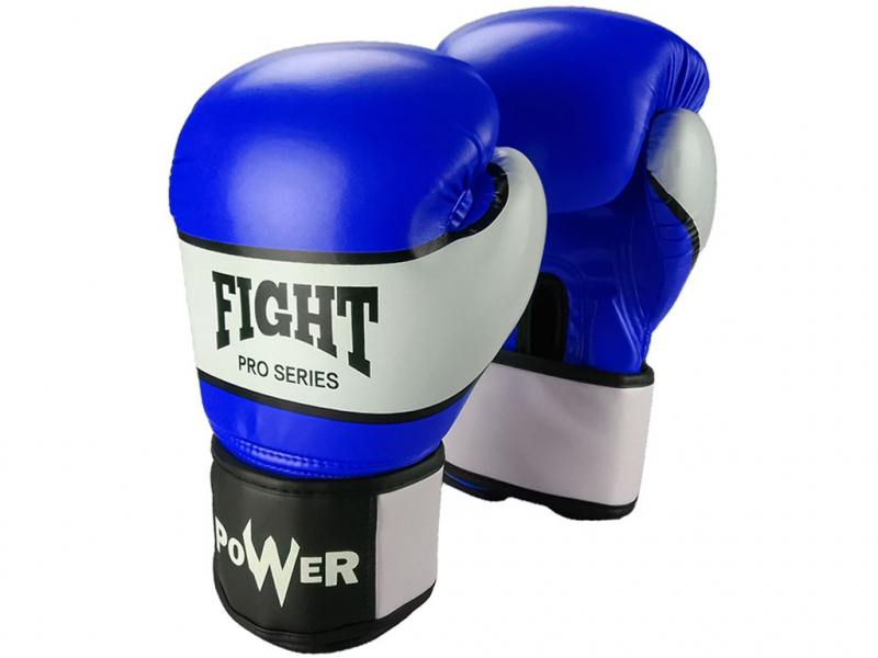 Перчатки боксёрские FIGHT PRO SERIES синие 12 унций PRO-F-С-12#