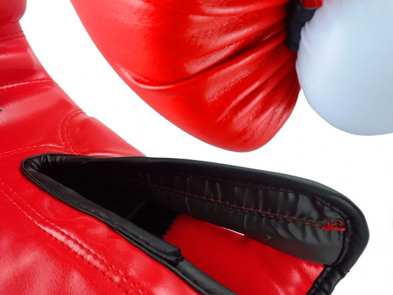 Перчатки боксёрские FIGHT PRO SERIES красные 12 унций PRO-F-K-12#