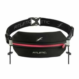 Беговая сумка на пояс FITLETIC Neo Racing, черно-розовый