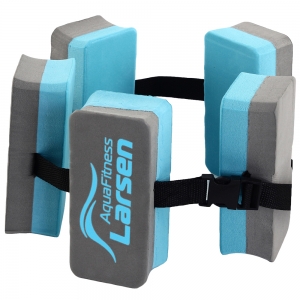 Пояс секционный для обучения плаванию AquaFitness Larsen YP-10B (5 секций) графит/бирюз