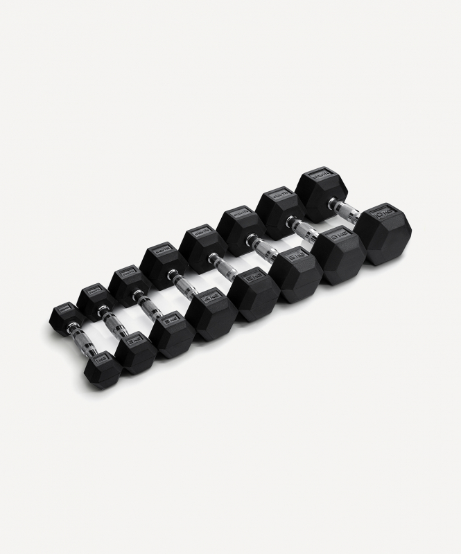 Гантель гексагональная DB-301 6 кг, обрезиненная, черный, Starfit УТ-00019787