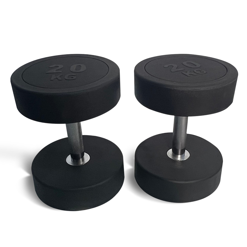 Гантель UNIX Fit PRO круглая обрезиненная 20 кг / шт DBRND20PBK