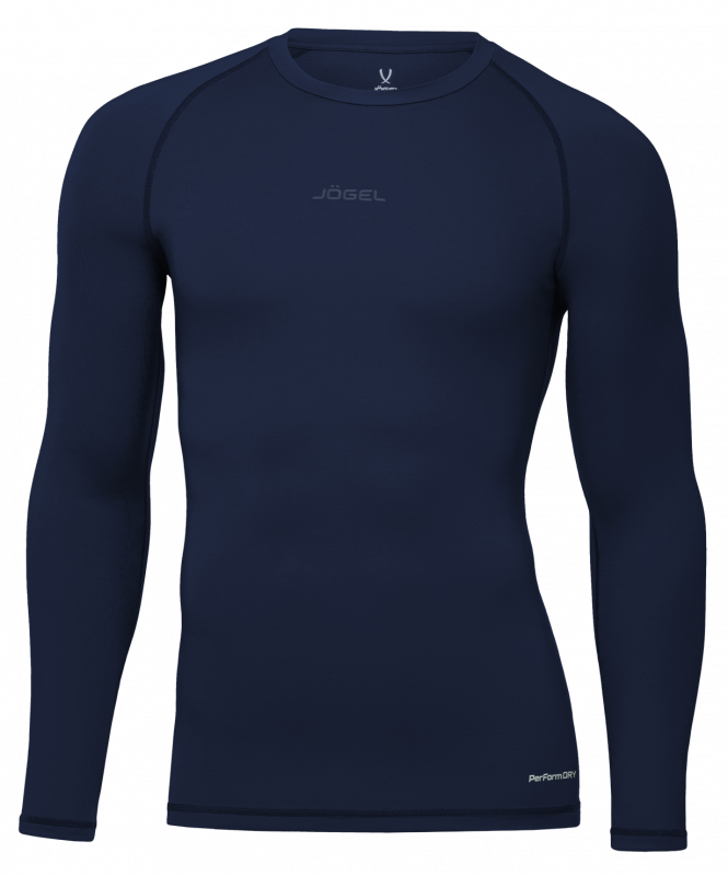 Футболка компрессионная с длинным рукавом Jögel PerFormDRY Baselayer Tee LS 2, темно-синий ЦБ-00003147