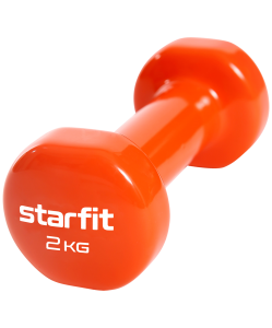Гантель виниловая Core DB-101, 2 кг, оранжевый, Starfit