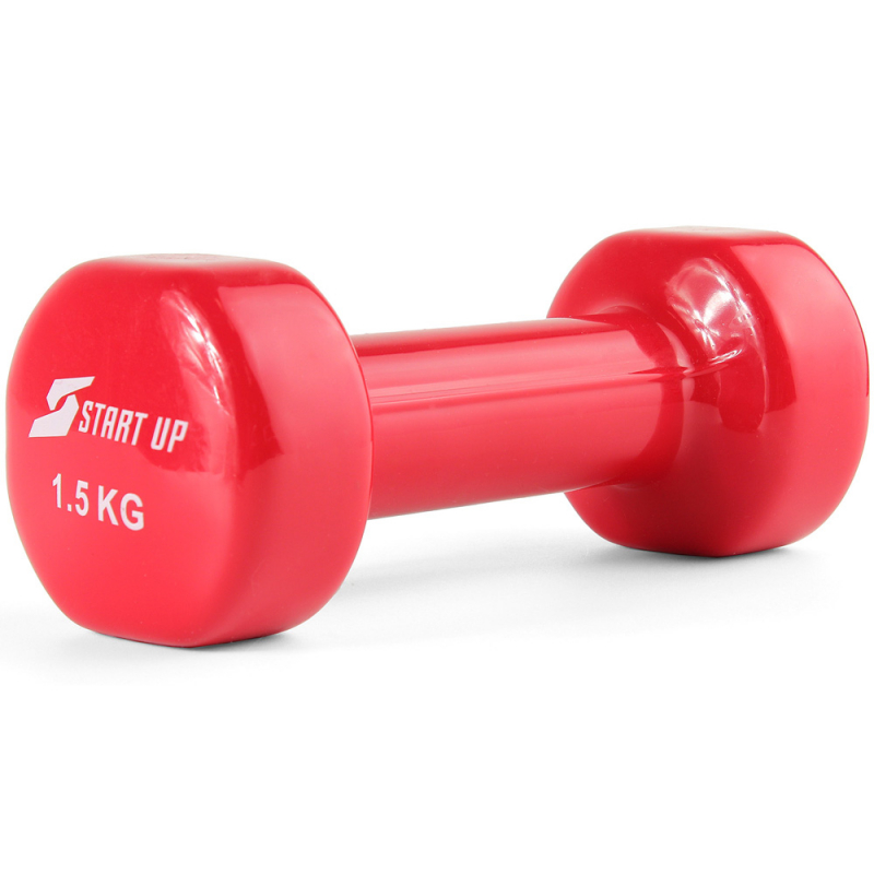 Гантель виниловая Start Up HD1200 1.5 кг красный