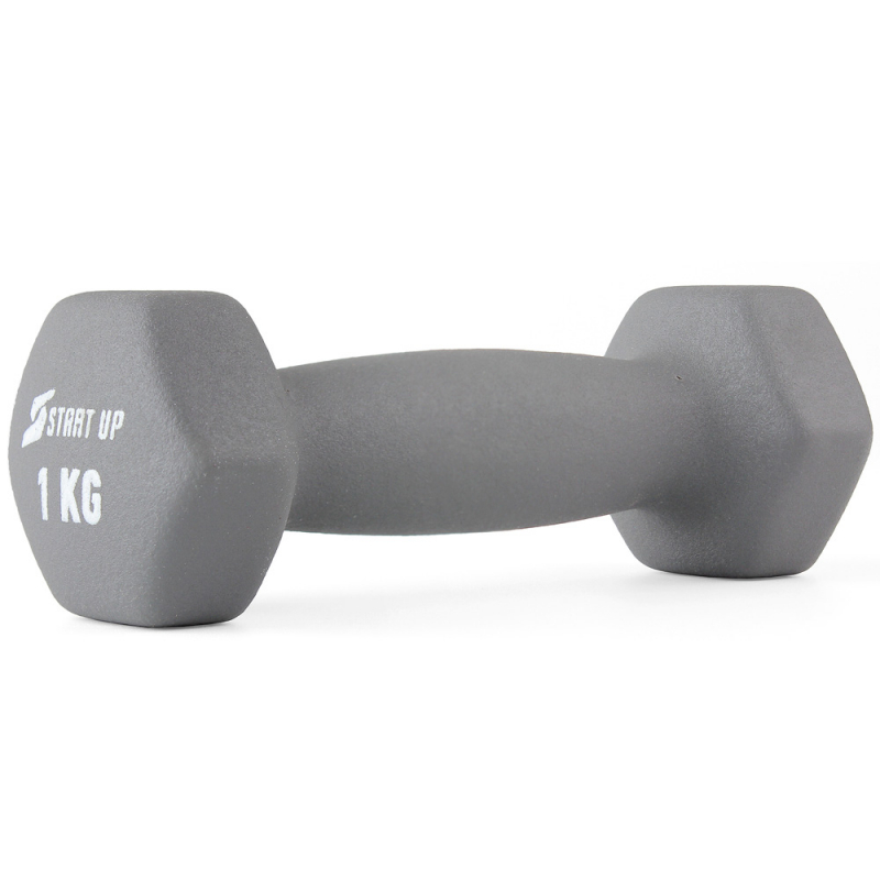Гантель неопреновая Start Up HY-D-021 1 кг серый