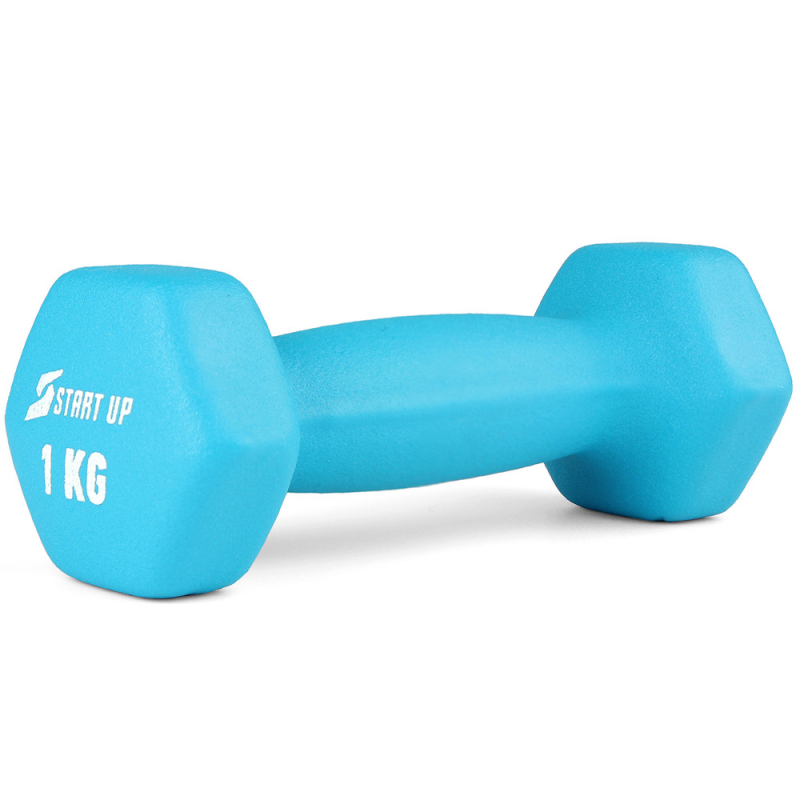 Гантель неопреновая Start Up HY-D-021 1 кг голубой