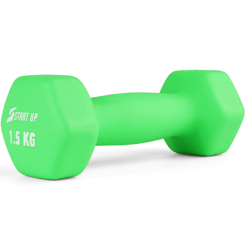 Гантель неопреновая Start Up HY-D-021 1.5 кг зеленый