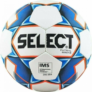 Мяч футзальный SELECT Futsal Mimas арт. 852608-003, р.4, IMS, 32 пан, гл.ПУ, руч.сш, бел-гол-оранж