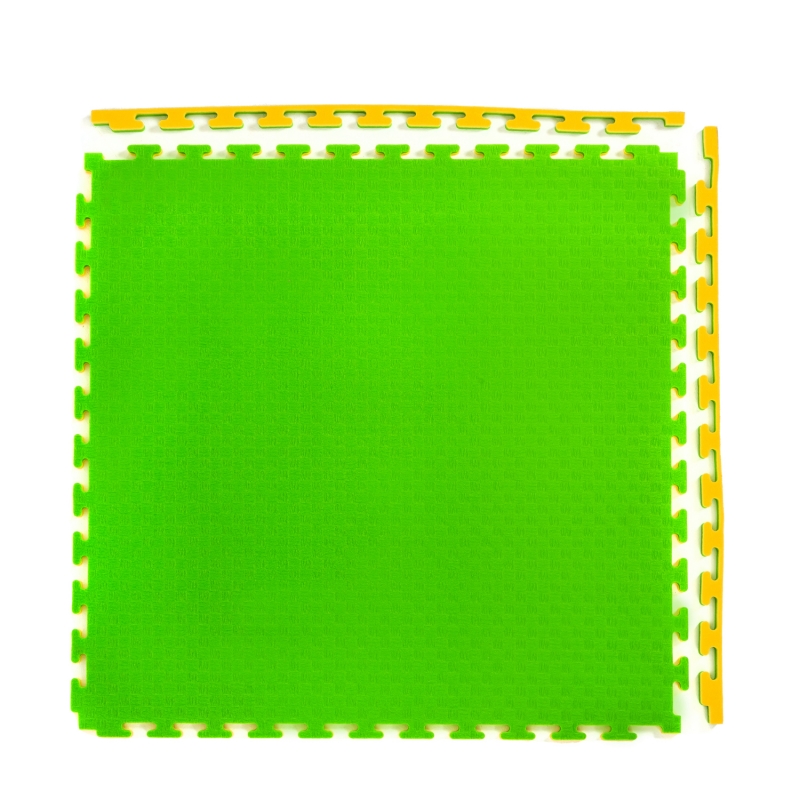 Будо-мат, 100 x 100 см, 20 мм, цвет жёлто-зелёный