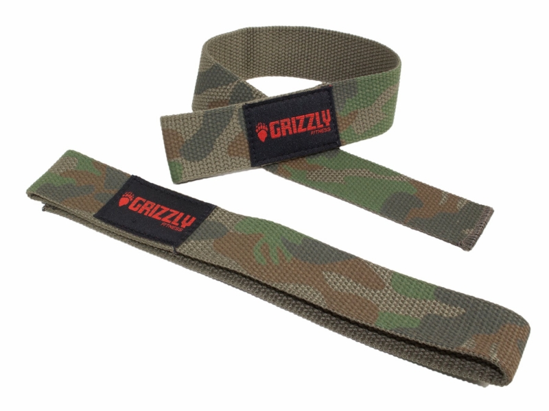 Ремень для тяги GRIZZLY Fitness Weight Lifting Wrist Straps полиэстр, камуфляж