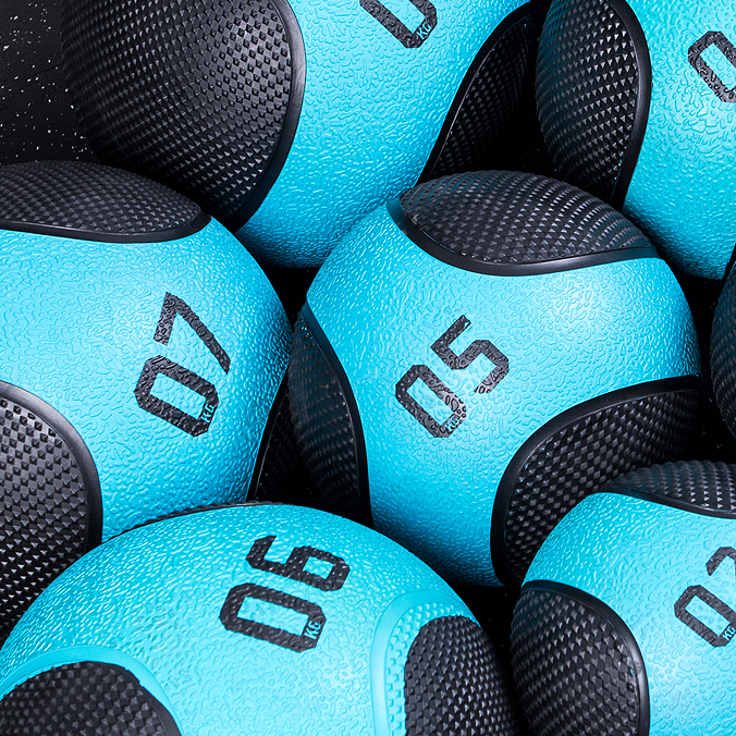 Медбол 5 кг, черный-синий LIVEPRO Solid Medicine Ball