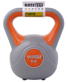 Гиря пластиковая DB-503, 8 кг, серый/оранжевый, BASEFIT