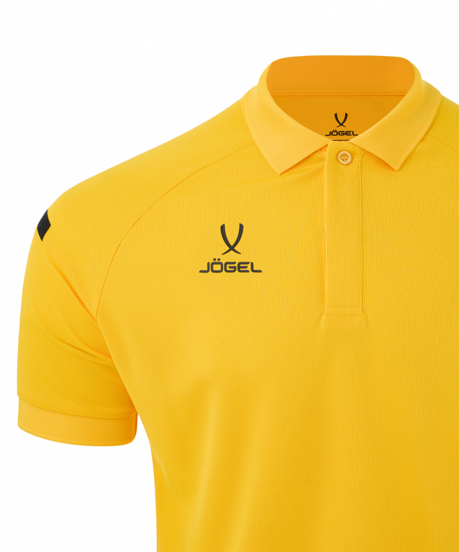 Поло CAMP 2 Poly Polo, желтый/черный, размер L, Jögel ЦБ-00004730