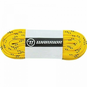 Шнурки для коньков Warrior Laces Wax с восковой пропиткой арт.LAW-YL-096, полиэстер, 244см, желтый