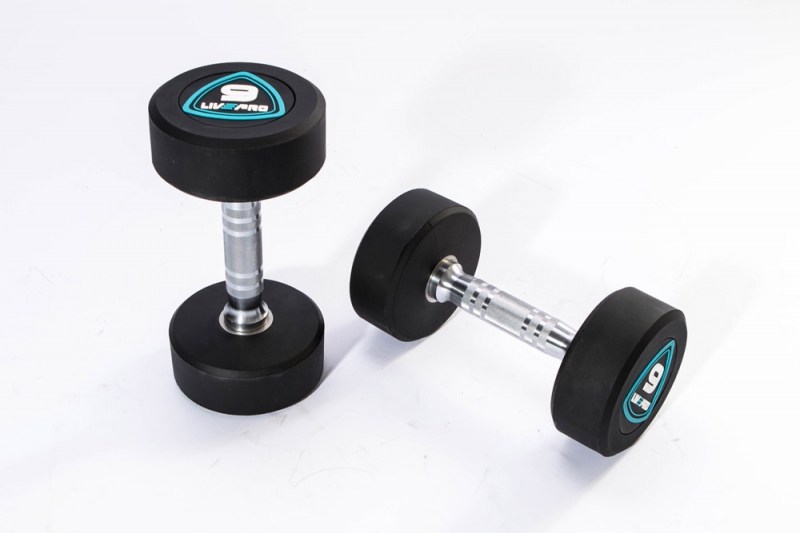 Гантели в уретане 9 кг, LIVEPRO Studio Dumbbells пара