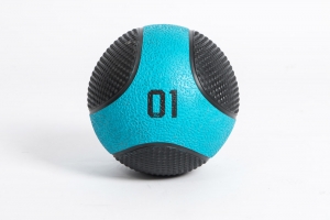 Медбол 1 кг, черный-синий LIVEPRO Solid Medicine Ball