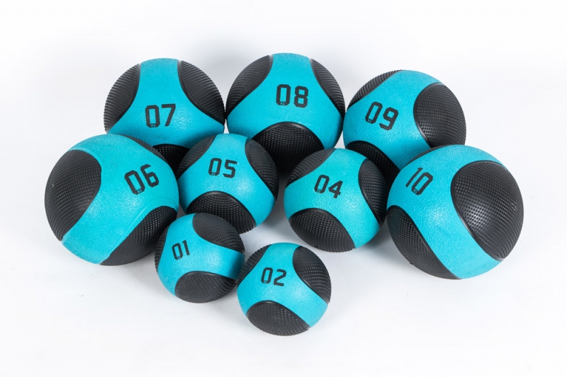 Медбол 5 кг, черный-синий LIVEPRO Solid Medicine Ball