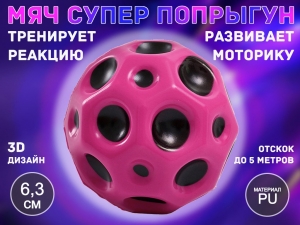 Прыгающий мяч для развития реакции QYL-PU6.3 (малиновый)