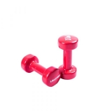 Гантели виниловые 3 кг, красный, Colored Studio Dumbbell, LIVEPRO