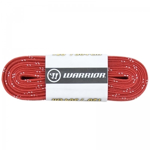 Шнурки для коньков Warrior Laces Wax с восковой пропиткой, арт. LAW-RD-096, полиэстер, 244 см, красный